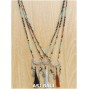charming tassels pendant necklaces mix seeds bead 3color fashion accessories